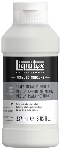 Liquitex medium - silver metallic - 237ml