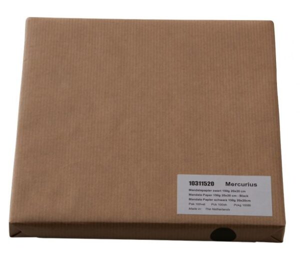 Mecurius mandalapapier 20 x 20 zwart 100vel