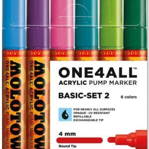 Molotow acrylmarker 4mm set blauw/groen