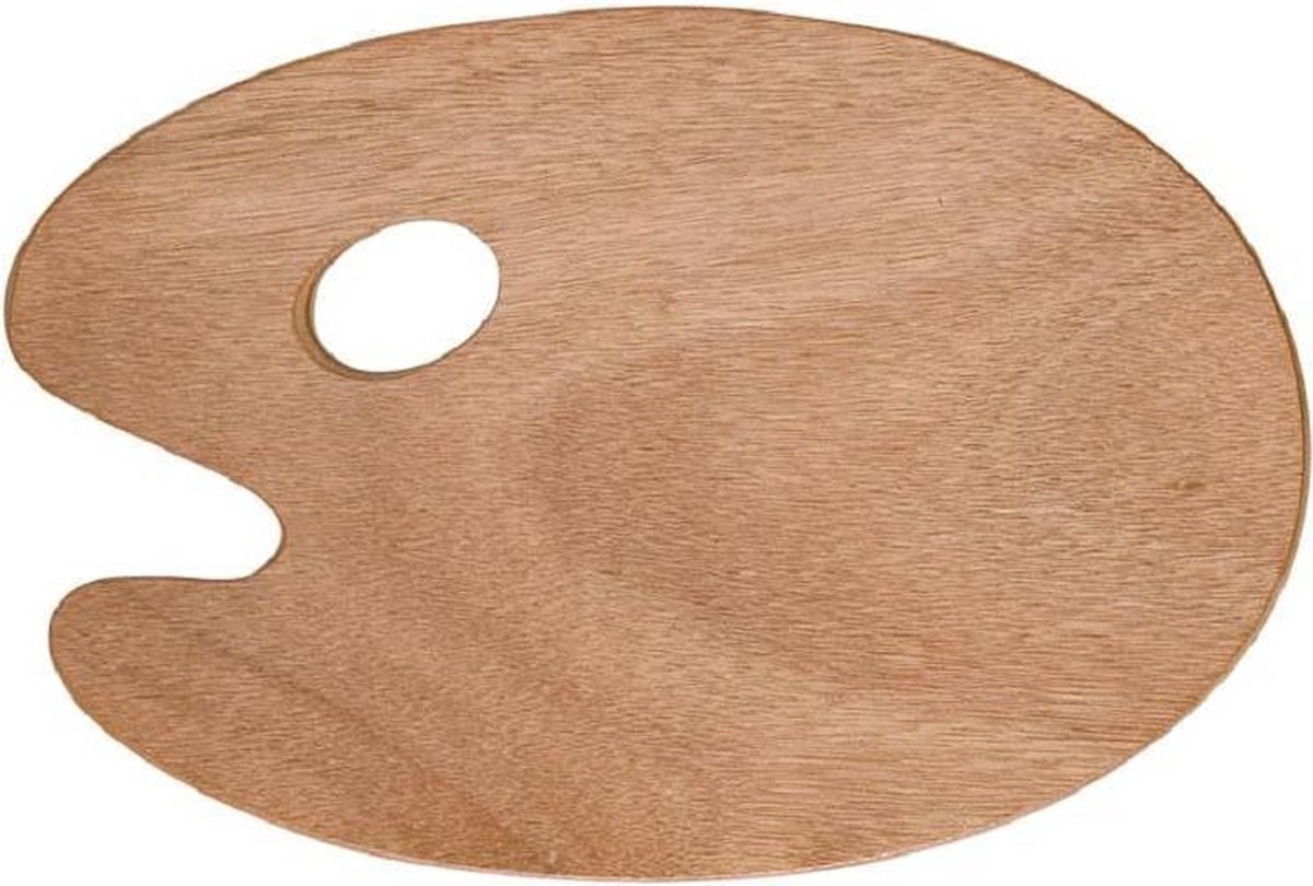 Palet hout ovaal 24 x 30