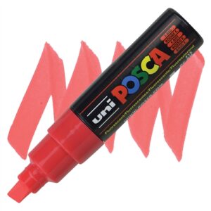 Posca acrylmarker - PC-8K 8mm - 15 fluo rood