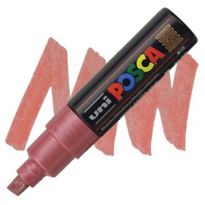Posca acrylmarker - PC-8K 8mm – 15 metallic rood