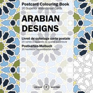 Postcard colouring book - Arabian designs