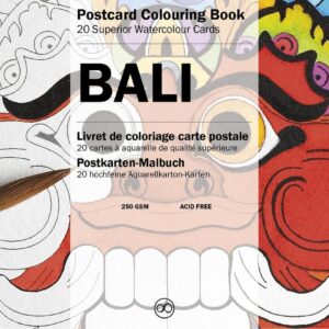 Postcard colouring book - Bali