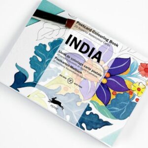 Postcard colouring book - India
