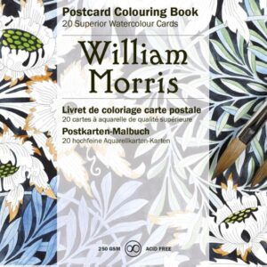 Postcard colouring book - William Morris
