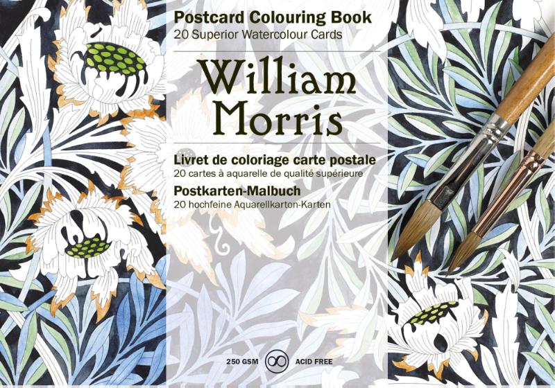 Postcard colouring book - William Morris