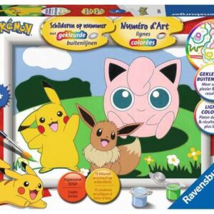 Ravensburger schilder op nummer - 18 x 24 - 7+ pokémon