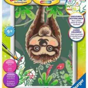 Ravensburger schilder op nummer - 18 x 24 - 9+ luiaard