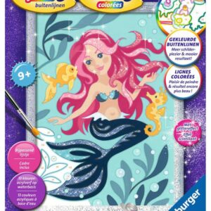 Ravensburger schilder op nummer - 18 x 24 - 9+ zeemermin glitter