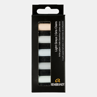 Rembrandt softpastel - set 5 halve light greys