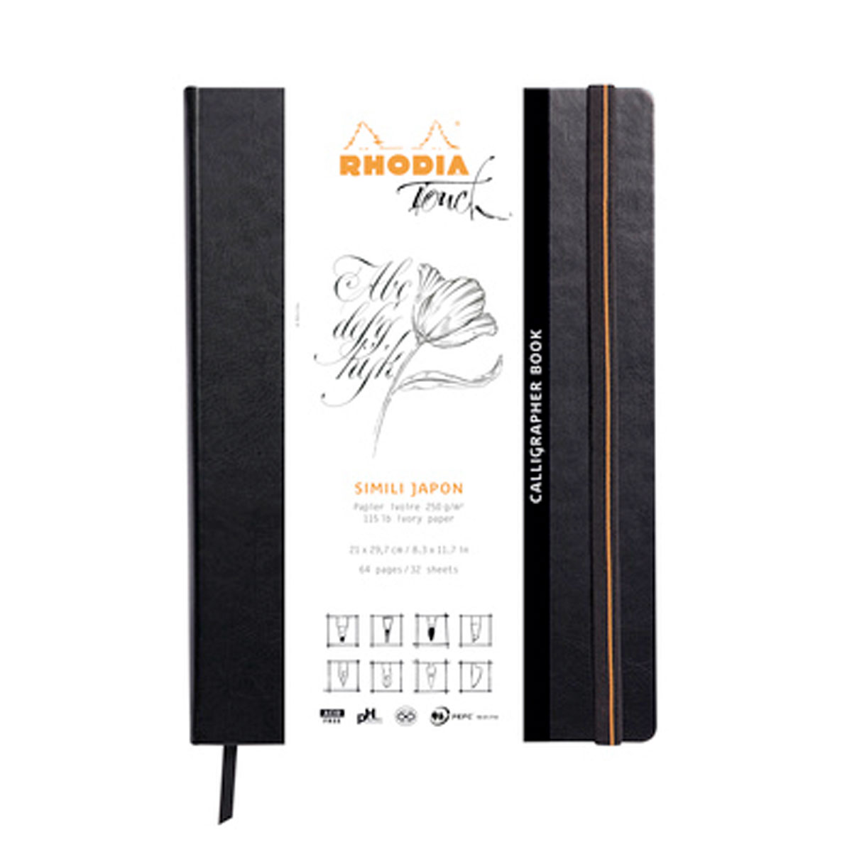Rhodia Touch - Calligrapher book - Simili Japon 250gr A4