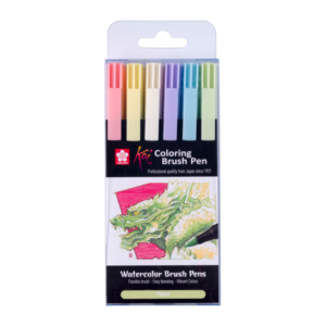 Sakura Koi brushpen - set 6 pastel