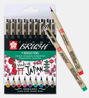 Sakura micron pigma brush - set 9