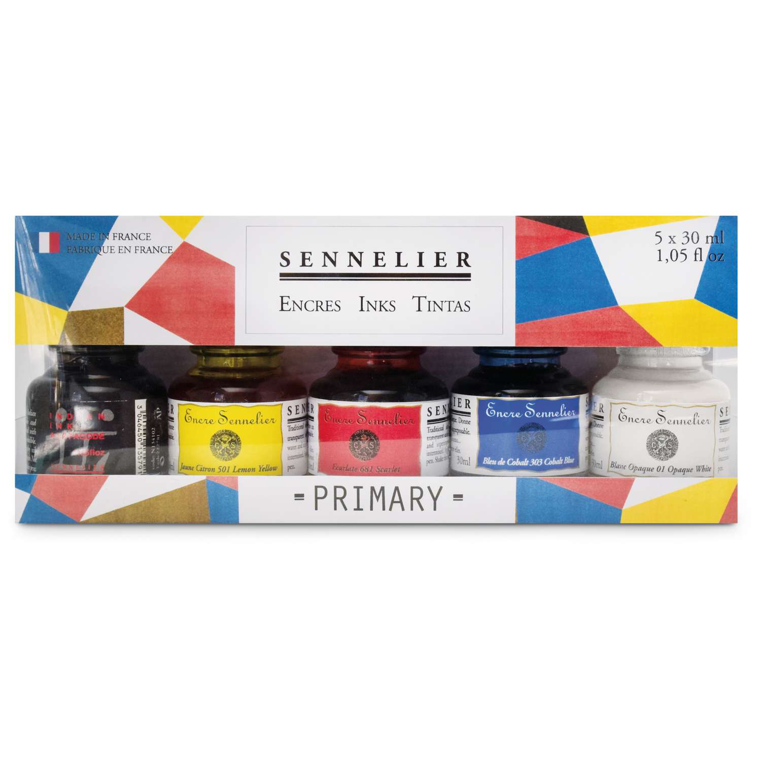 Sennelier watervaste tekeninkt - set 5 x 30ml basis