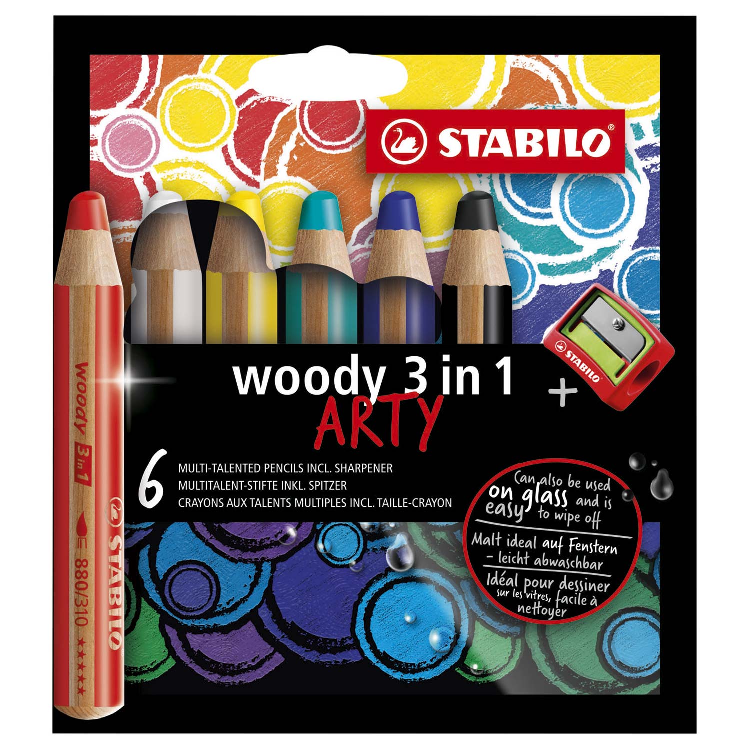 Stabilo Woody - set 6 met puntenslijper