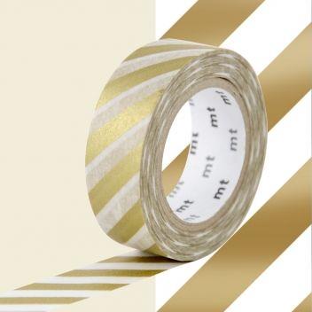 Washitape Ikigai - serie goud/zilver - stripe gold 2