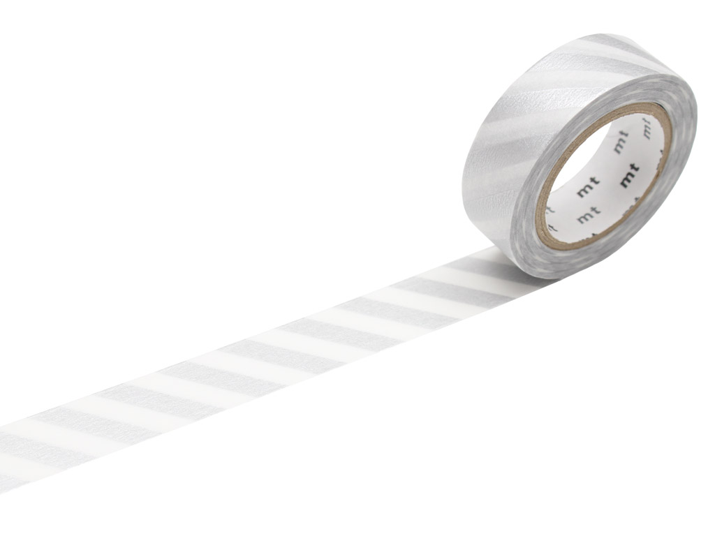 Washitape Ikigai - serie goud/zilver - stripe silver