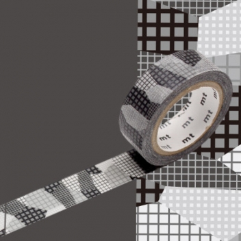 Washitape Ikigai - serie zwart/wit - seperate check monochrome