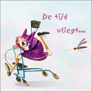 Wenskaart blic Marius van Dokkum - De tijd vliegt - 12 x 12