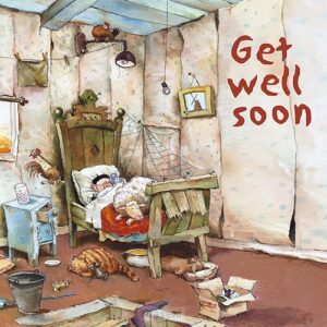 Wenskaart blic Marius van Dokkum - get well soon - 12 x 12