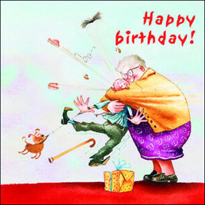 Wenskaart blic Marius van Dokkum - Happy birthday! 3 - 12 x 12