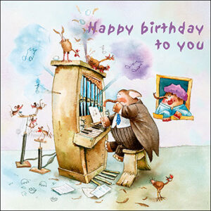 Wenskaart blic Marius van Dokkum - Happy birthday to you - 12 x 12