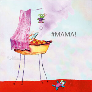 Wenskaart blic Marius van Dokkum - #mama - 12 x 12