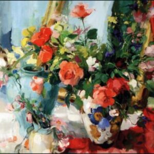 Wenskaart GC775 - Bloemen in vaas 4, Carla Rodenberg