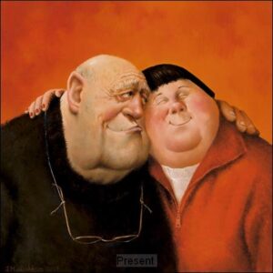 Wenskaart Marius van Dokkum - Knuffel - 15 x 15