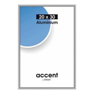 Wissellijst Nielsen Accent 20x30 - aluminium mat zilver