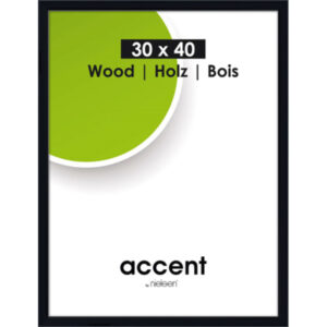 Wissellijst Nielsen Accent wood - 30x40 zwart