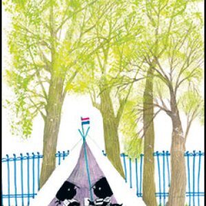 Ansichtkaart PC4246 - Jip en Janneke in een wigwam