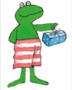 Ansichtkaart PC4754 - Kikker geeft een cadeautje