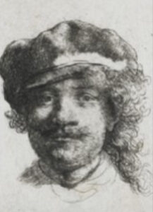 Ansichtkaart PC5062 - Zelfportret met pen, Rembrandt van Rijn