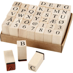 CCHobby houten stempel alfabet - modern