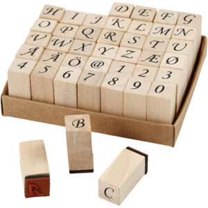 CCHobby houten stempel alfabet - sierlijk