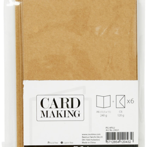 CChobby kaart + enveloppe A6 naturel