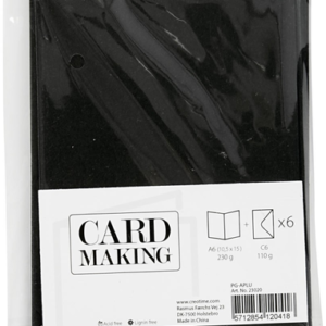 CChobby kaart + enveloppe A6 zwart