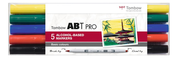 Tombow ABT pro - set 5 basic colours