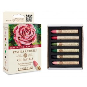 Sennelier oliepastel - set 6 Rose in bloom