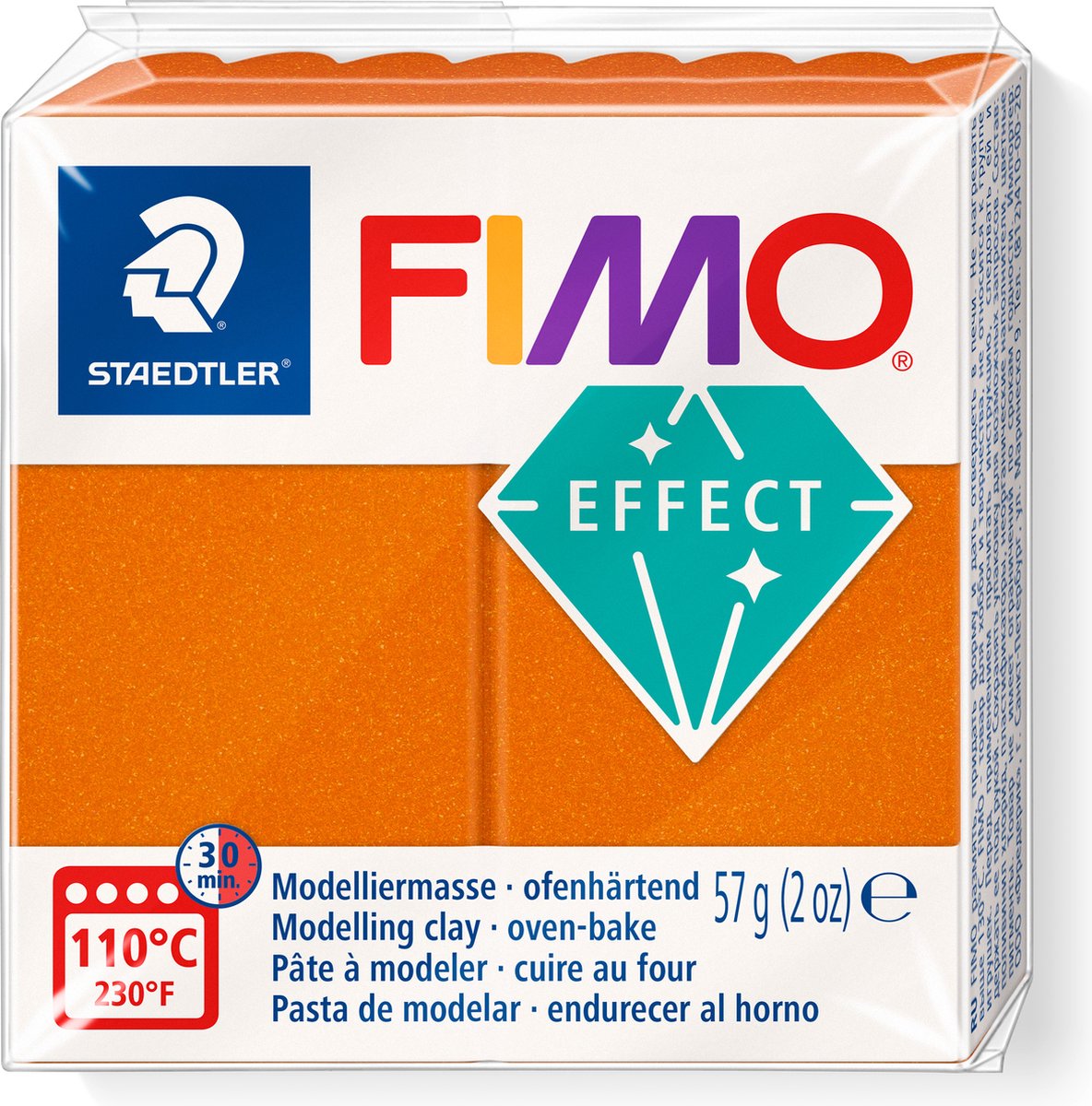 Staedtler fimo klei effect 57gr - 10 metallic orange