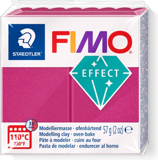 Staedtler fimo klei effect 57gr - 21 metallic bordeaux