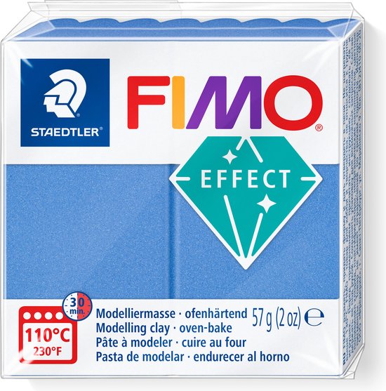Staedtler fimo klei effect 57gr - 31 metallic blauw