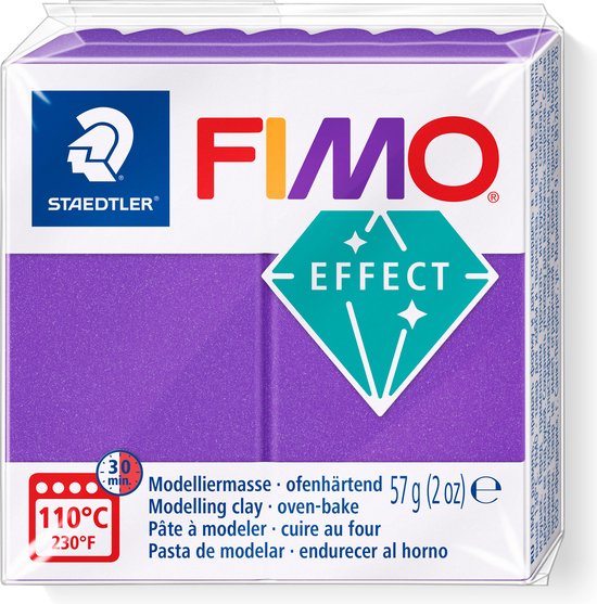 Staedtler fimo klei effect 57gr - 61 metallic lila
