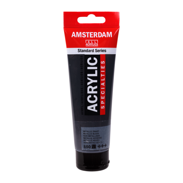 Amsterdam acryl 120ml - 850 metallic zwart