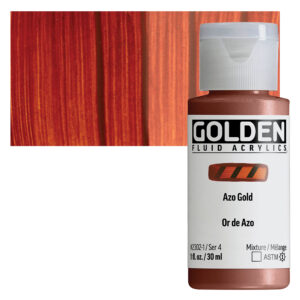 Golden fluid acrylics 30ml – S4 – 2302 azo gold
