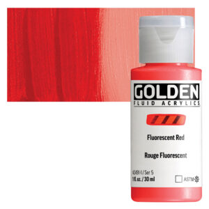 Golden fluid acrylics 30ml – S5 – 2491 fluorescent red