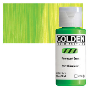 Golden fluid acrylics 30ml – S5 – 2493 fluorescent green