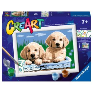 Ravensburger schilder op nummer - 13 x 18 - 7+ Schattige puppies